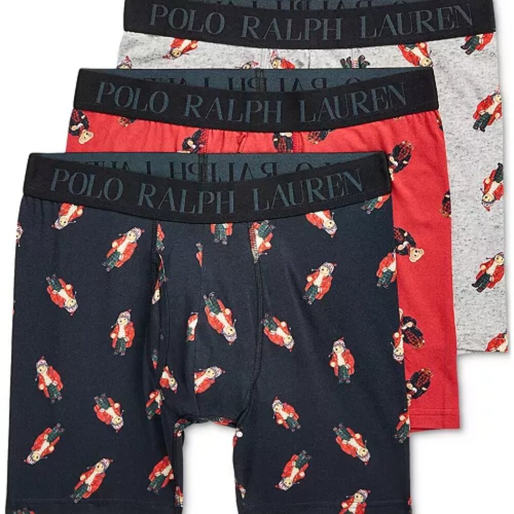 Polo Ralph Lauren Cooling Cotton Modal Boxer Briefs, Pack of 3